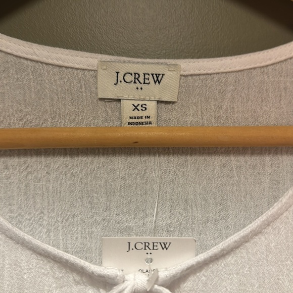 Jcrew Womens White Beach Coverup Top sz XS NWT - Picture 3 of 7
